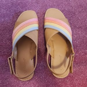 Girls Cat & Jack Rainbow Sandals Girls Size 4